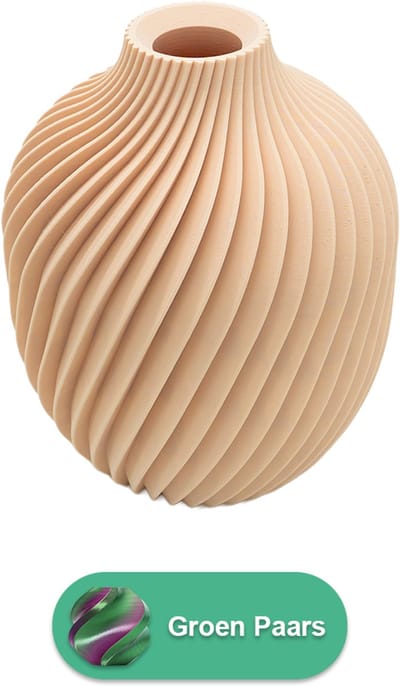Nova moderne vaas – Decoratieve vaas - Groen / Paars - 3d geprinte vaas – geschikt voor droogbloemen - 20CM