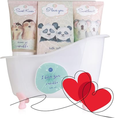 Ontspannende Bad- en Doucheset voor Vrouwen - 5-delige Wellness Cadeauset met Vanillegeur voor Verjaardag of Kerst