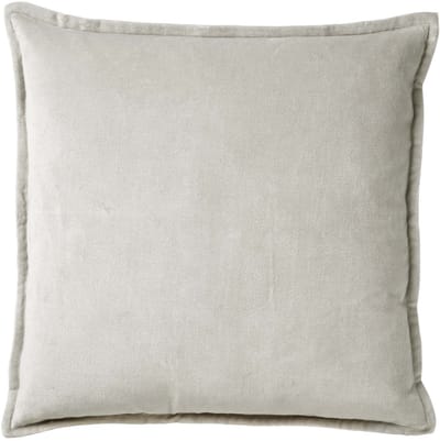 Dutch Decor CAITH - Kussenhoes 50x50 cm - 100% katoen velvet - Micro Chip - lichtgrijs - met rits - zonder binnenkussen