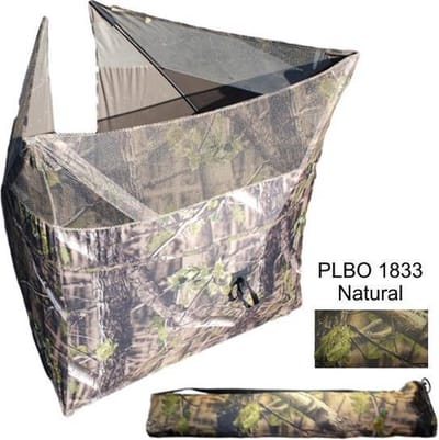 Camouflage vouwscherm groen 125x125cm in draagzak - Windscherm camouflage kleuren - camouflage windscherm - afzet vouwscherm camo - windbescherming veldinrichting