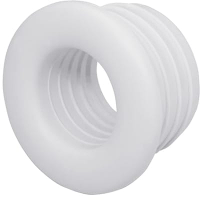 Witte rubberen huls 40 x 25 mm voor afvoerbuis - Rubber buisconnector en pijpadapter