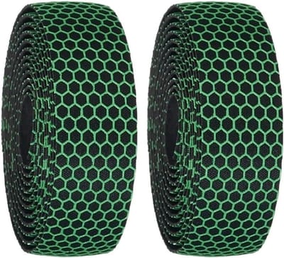 Stuurband Motorfiets - Racefiets Grepen - Comfortabel Rijden - Schokabsorberend Materiaal - Standaard Maat - Groen