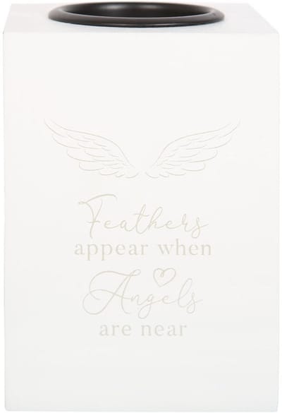 Something Different - Theelichthouder - Feathers appear Angel wings - Wit