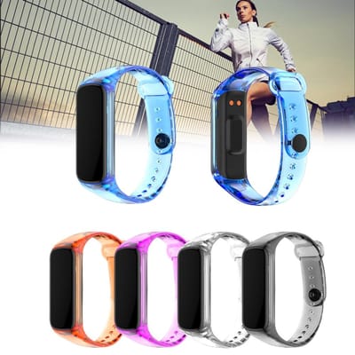 Bracelet de rechange compatible pour Samsung Galaxy Fit2 Bracelet souple transparent en TPU de couleur Type 1 black