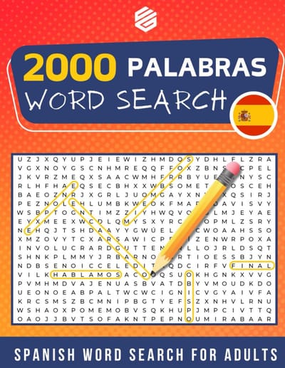 Woordzoeker Spaans voor Volwassenen | 2000 Woorden in Grote Letters