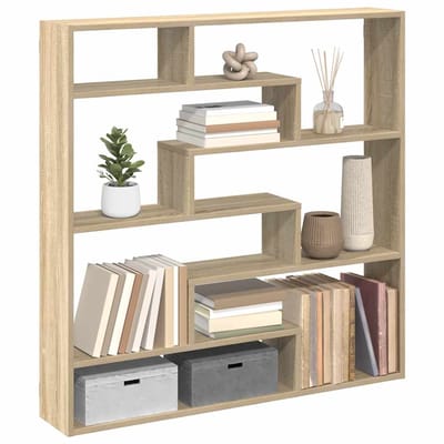 vidaXL - Wandschap - kubus - 7 - vakken - bewerkt - hout - sonoma - eikenkleurig