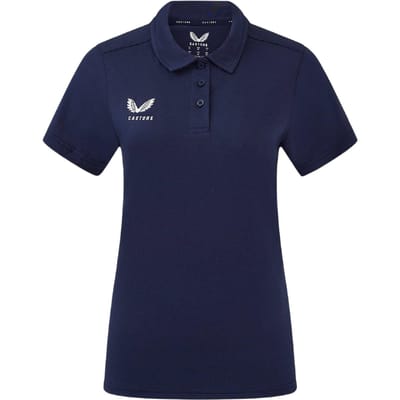 Castore Poloshirt met kraag en logo voor dames (Peacoat)
