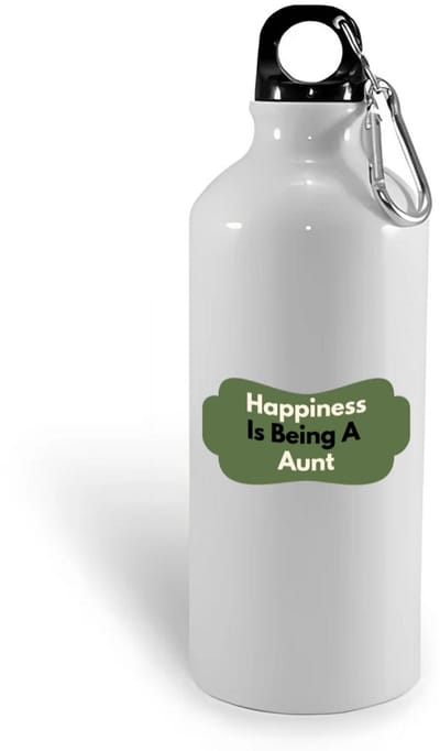Hacebo® - happiness is being a aunt waterfles - Tante - de liefste tante - verjaardag - cadeautje voor tante - tante artikelen - kado - geschenk - water fles - 400ML