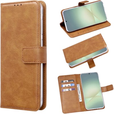 Casemania Hoesje Geschikt voor Xiaomi Redmi A1 / Redmi A2 - Bruin - Portemonnee Book Case met Pasjeshouder en Ingebouwde Standaard