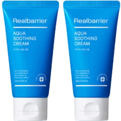 Real Barrier Aqua Soothing Cream 75ml [TUBE] (Pak van 2) - Directe Koeling & 48 Uur Diepe Hydratatie voor Gevoelige Huid