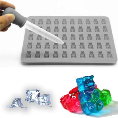 BukkitBow - Siliconen Gummy Bear Mal – Chocoladevorm – Gelatine vorm – Snoep Maker – Ijsvormpjes – Gelei mal - Transparant