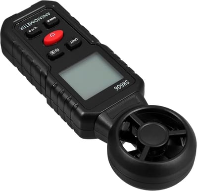 Digitale Windmeter - Handheld Anemometer - Nauwkeurig Meten - Multifunctioneel Display - 16 x 5 x 2.5 cm - Zwart