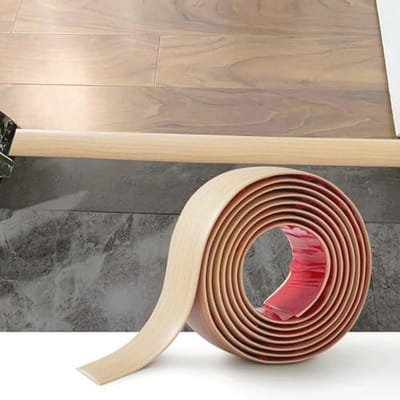 PVC vloerovergangsstrip - Zelfklevende laminaatprofiel voor vloerbekleding (5 cm, beige eiken)