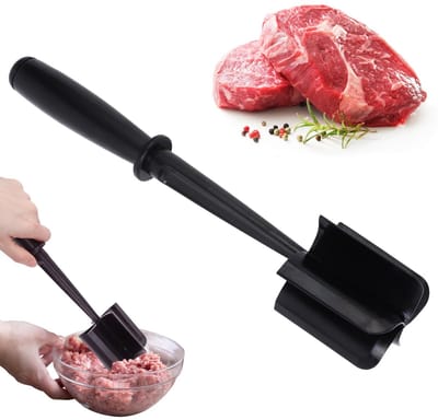 Dailygoods- Vleesstamper Hittebestendig - Multifunctioneel - Antislip - Ergonomisch - Hamburger Chopper - Pureren van Aardappelen en Groenten - Vleeshakker
