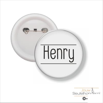 Button Met Speld 58 MM - Henry