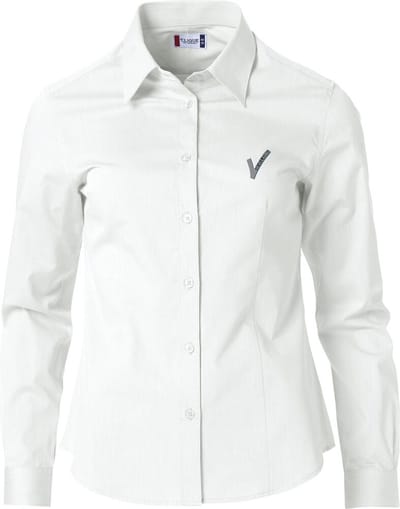 Clique Security / Beveiliging kleding: Blouse Dames met Borstlogo - Wit - Maat XXL / 44 - VOOR PROFESSIONALS