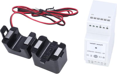 Slimme Energiemeter - WiFi Vermogensmeter - Energie Verbruik Meten - Dubbele CT Clips - AC90-250V - Wit