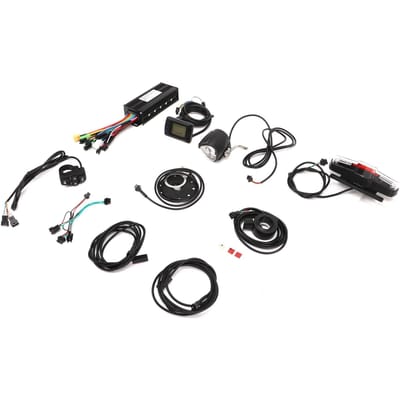 Kit Contrôleur 30A 3 Modes M3 Affichage Accélérateur au Pouce Kit de Modification Batterie Lithium pour Moteur 750W à 1000W black