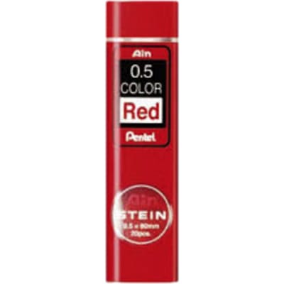 Potloodstift Pentel Ain Stein HB 0.5mm rood koker à 20 stuks