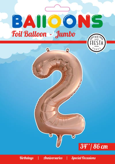Folieballon 34" nmr. 2 - Rosé Goud