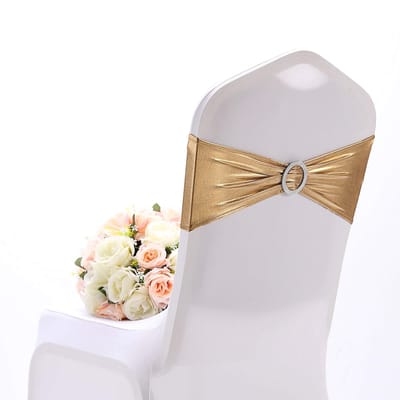 Dailygoods- Stoelhoes Stretch - 10 Stuks - Spandex - Elastische Stoelsbanden - Bruiloft/Evenement Decoratie - Glanzende Look - Stoelstrik