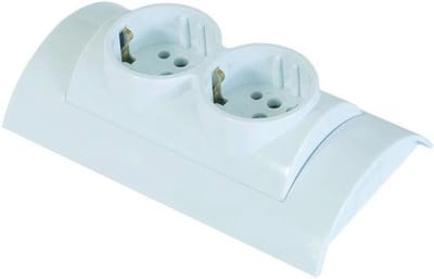 Dubbel Schuko-stopcontact - 2-voudig opbouwstopcontact voor veilige stroomvoorziening