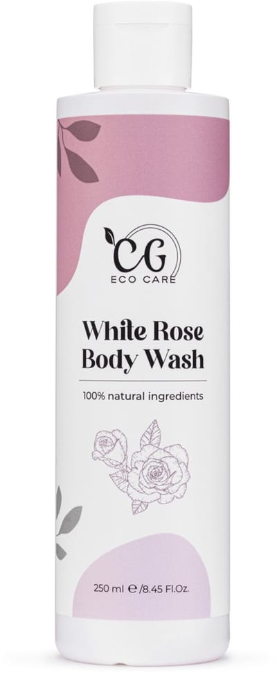 CG EcoCare White Rose Body Wash – 100% Natuurlijke Douchegel – Vegan – Dierproefvrij – Met Niacinamide & Vitamine E – Hydraterend & Kalmerend – Vrij van sulfaten & parabenen - 250ml