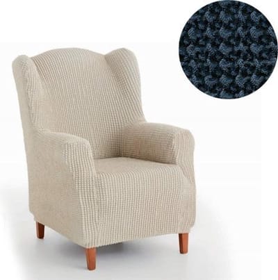Belmarti Milos - Oorfauteuilhoes 70-100 cm - Marineblauw - Stretch jacquard