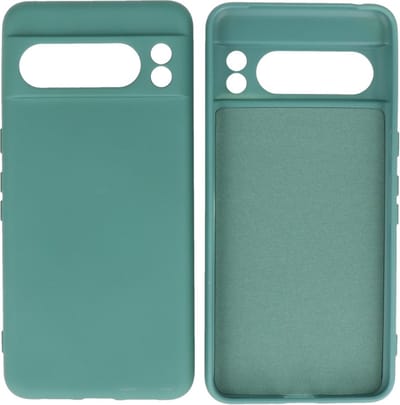 Hoesje Geschikt voor Google Pixel 8 Pro - Fashion Telefoonhoesje Backcover - Siliconen Hoesje - Donker Groen