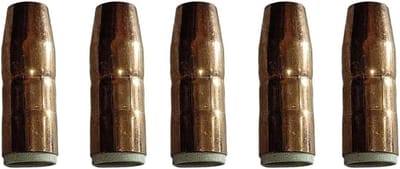 Lasmondstuk Set - Koperen Mondstukken - MIG Lassen - AccuLock Constructie - 5 Stuks - Koperkleurig