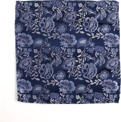 TRESANTI | BALTO | Zijden pochet met bloemenPrint | Sky Blauw