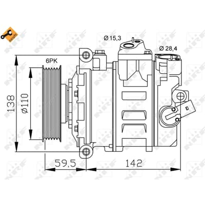 Compressor, airconditioning NRF 32146