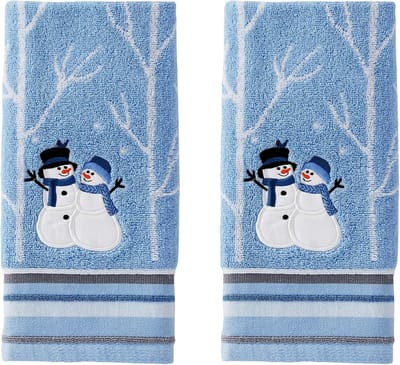 SKL Home Winter Friends Handdoek Set - Blauw, 2 Stuks