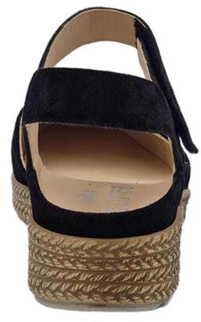 Durea - Dames sandalen - Extra breed Wijdte K - Artikel 5923.578.7448 - Zwart - Maat 38