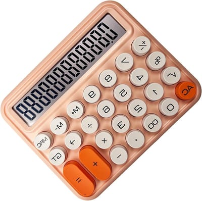 Grote Rekenmachine - Financiële Calculator - Kosteneffectief Beheer - Intuïtieve Interface - 17.5 x 17.2 cm - Roze