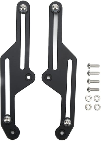 JHUBERS- Voorruitverstellers verstelbaar - Voorruithouders - Aluminium/Roestvrij Staal - Vervanging Tenere 700 XT700Z 2019-2021 - Instelbereik 10,16 cm - Accessoirepakket 8 stuks - Motorvoorruithouder