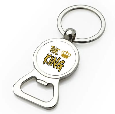 Akyol - the king flesopener - Koning - iemand die zich voelt als een koning - verjaardagscadeau - kroontje - kado - gift - geschenk - 9 bij 3 cm