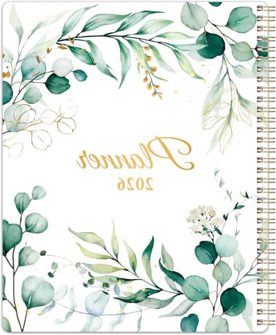 Planner 2025 - Agenda Maandelijks Wekelijks - Organisatie van taken - Grote schrijfruimte - 23 cm x 29 cm - Groen