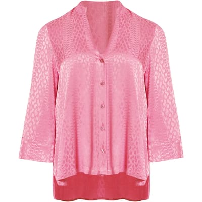 V-hals lange mouwen viscose blouse dames Mat Fashion