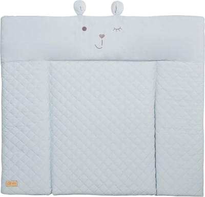 Baby Verschoonmat - Comfortabele Mat - Baby Verzorgen - Verhoogde Zijkanten - 85 x 75 cm - Lichtblauw