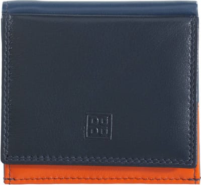 DuDu Flavio Portemonnee Leder 9.5 cm - Unisex - Staand formaat - navy