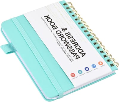 Alphabetisch Telefoon Planner, A6 Telefoonboek met 128 Pagina's, Adresboek en Notitieboek, Draagbaar en Handig voor Wachtwoorden en Inloggen