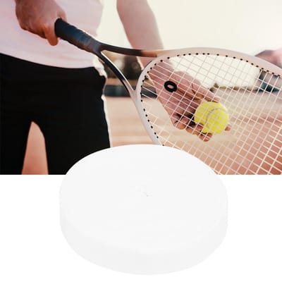 10M Polyestervezel Zweetabsorberend Antislip Badminton Racket Grip Tape Ademend Zacht Handvat wit