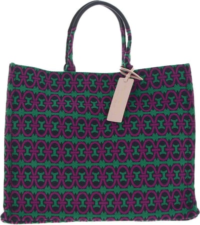 COCCINELLE Handtas Schoudertas Never Without Bag Jacquar Handbag Mul. Dahl / M. Blue Veelkleurig