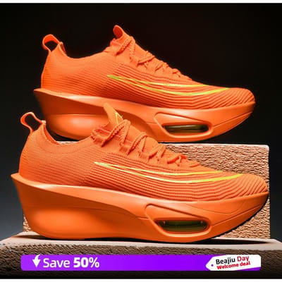 Luchtkussen Marathon Carbon Plaat Heren Sport Hardloopschoenen Ademend Lichtgewicht Dames Comfortabele Atletische Antislip Sneakers 38 red
