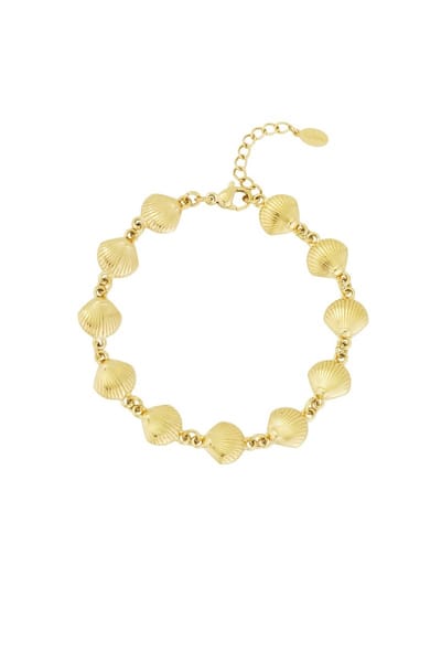 Armband - Yehwang - Goud - Schelpen - Zomer - Statement armband - Verstelbaar - Stainless steel sieraden
