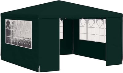 Partytent met zijwanden - Tuinpaviljoen Feesttent - Feestjes Buiten - UV- en waterbestendig - 4 x 4 m - Groen
