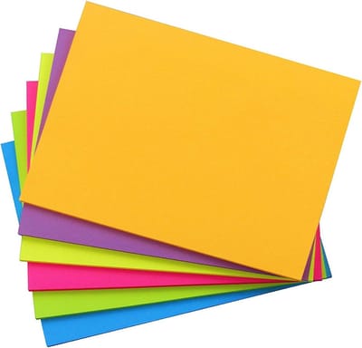 Kleverige Notities - Memoblokjes Plakbriefjes - Taken Organiseren - 6 Heldere Kleuren - 8 x 6 inch - Veelkleurig