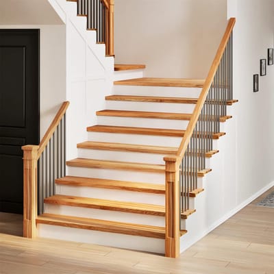 vidaXL - Traptreden - 12 - st - 110x25x2 - cm - massief - eikenhout - lichtbruin