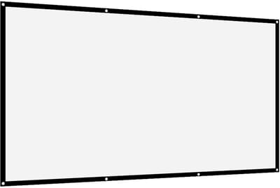 Dailygoody - Projectorscherm - Draagbaar en Kreukvrij - 120 inch - Wit Polyester - Ondersteuning voor Dubbelzijdige Projectie - Geschikt voor Binnen e...